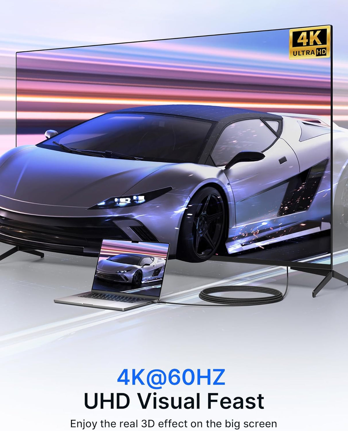 6FT Mini HDMI to HDMI Cable - High Speed 4K 60Hz HDMI 2.0 with Aluminum Shell and Braided Design, Compatible with Cameras, Camcorders, Tablets, Graphics Cards, Laptops, and Raspberry Pi Zero W