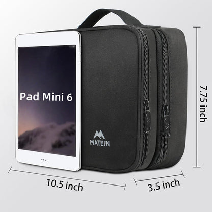 Electronics Organizer Travel Case and Cable Management Bag in Black