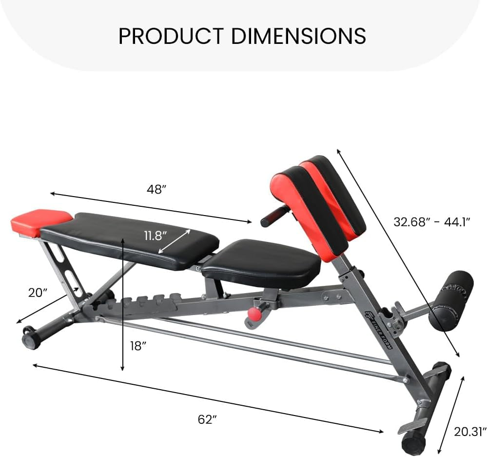 Finer Form Multi-Functional Adjustable FID Weight Bench and Roman Chair System