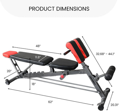 Finer Form Multi-Functional Adjustable FID Weight Bench and Roman Chair System