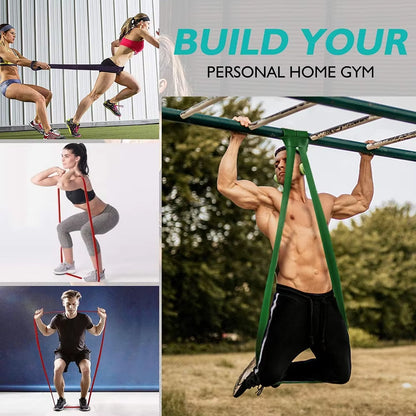Heavy-Duty Latex Resistance Bands for Pull-Up Assistance and Pilates Workouts - Ideal for Home Gym Fitness and Body Shaping