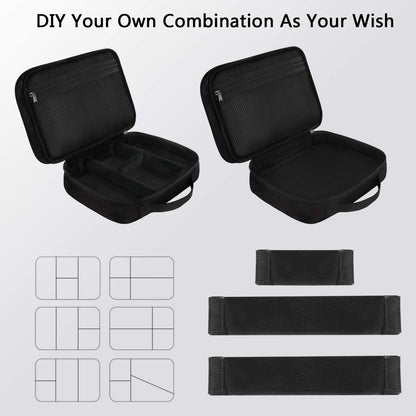 Electronics Organizer Travel Case and Cable Management Bag in Black