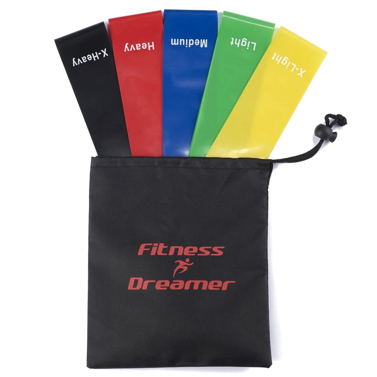 Set of 5 Resistance Loop Bands for Exercise and Physical Therapy - 12 Inch Fitness Bands for Enhanced Mobility and Strength Training