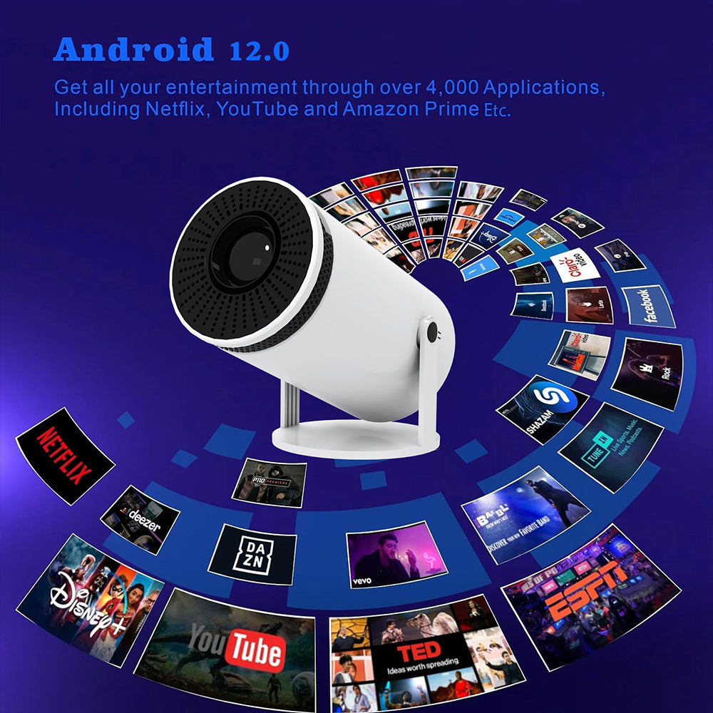 Portable 4K Bluetooth Mini Home Theater Projector Y5S