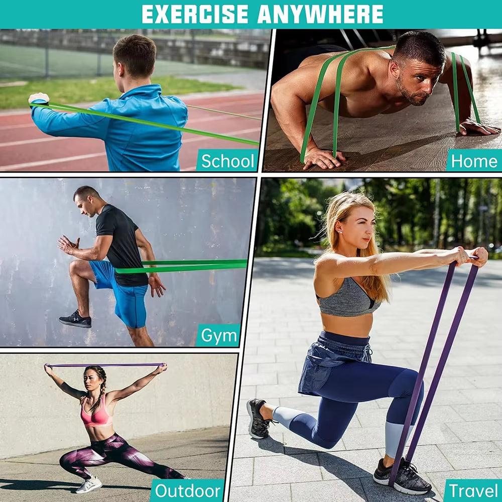 Heavy-Duty Latex Resistance Bands for Pull-Up Assistance and Pilates Workouts - Ideal for Home Gym Fitness and Body Shaping
