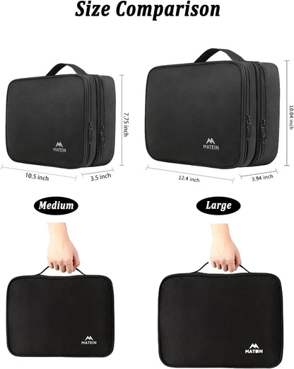 Electronics Organizer Travel Case and Cable Management Bag in Black