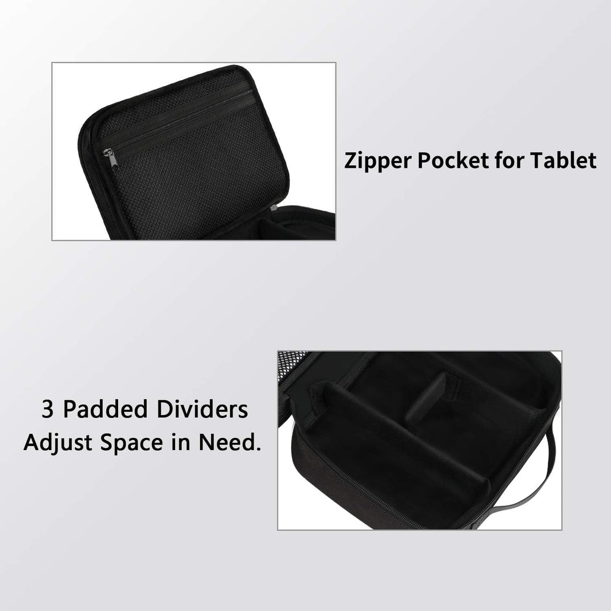 Electronics Organizer Travel Case and Cable Management Bag in Black