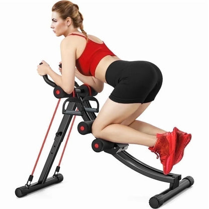 Foldable Ab Machine - Home Gym Core and Abdominal Trainer, Supports Up to 440 lbs with LCD Display