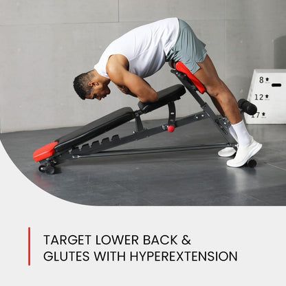 Finer Form Multi-Functional Adjustable FID Weight Bench and Roman Chair System